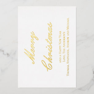 Carte de Noël Silver Gold Rose Gold Foil
