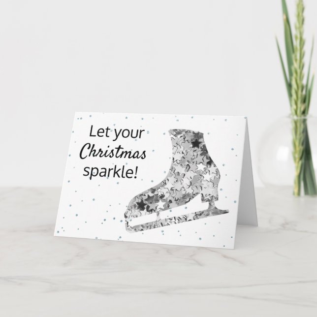 Carte de Noël Silver pétillant (Devant)