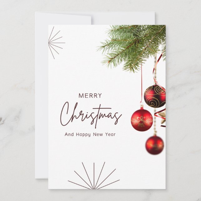 Carte de Noël simple (Devant)