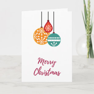 Carte de Noël simple Bauble
