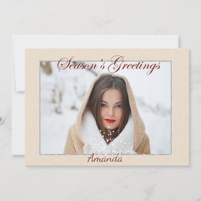 Carte de Noël simple et élégante (Devant)