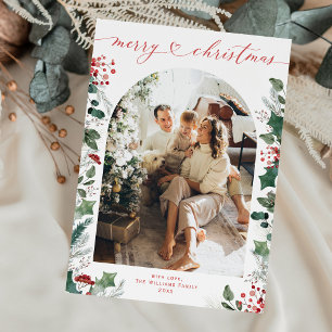 Carte de Noël simple et minime d'arc cardiaque