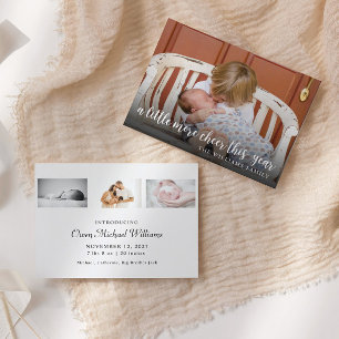 Carte de Noël simple Faire-part de naissance photo