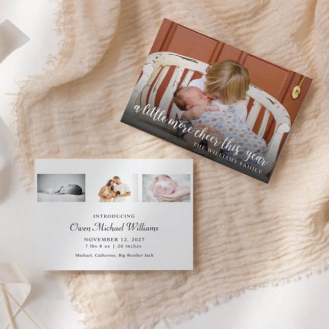 Carte de Noël simple Faire-part de naissance photo (Créateur téléchargé)