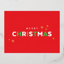 Carte de Noël simple Gras