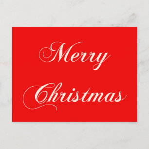 Carte de Noël simple minimale Rouge Blanc