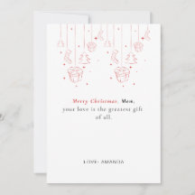 Carte de Noël simple personnalisée