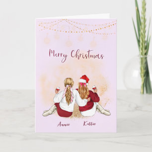 Carte de Noël simple personnalisée pour l'ami