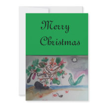 Carte de Noël sirène