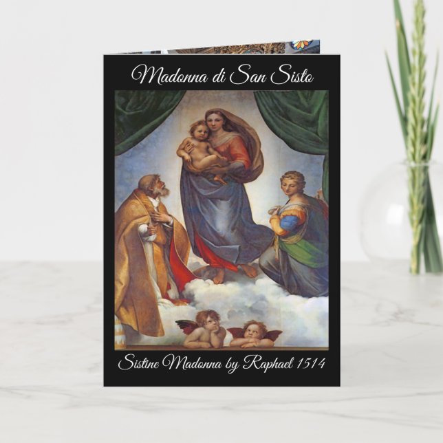 Carte de Noël Sistine Madonna (Devant)