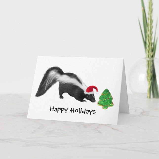 Carte de Noël Skunk (Devant)