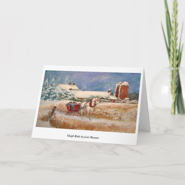 Carte de Noël Sleigh Ride (Devant)