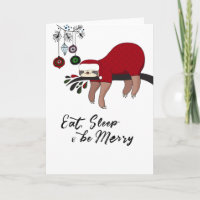 Carte de Noël Sloth