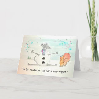 Carte de Noël Snow-Whippet