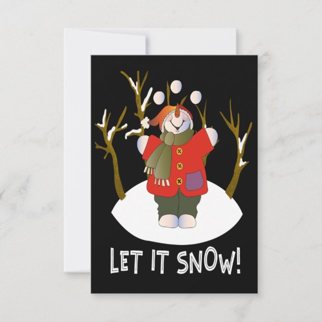 Carte de Noël Snowboard (Devant)
