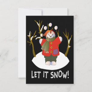 Carte de Noël Snowboard