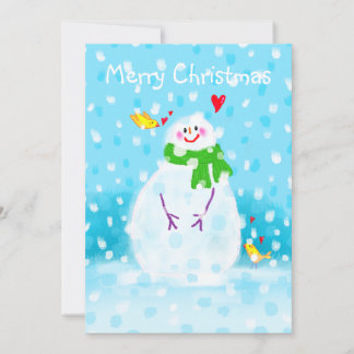Carte de Noël Snowman
