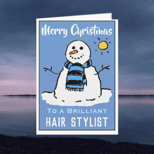 Carte de Noël Snowman amusante pour une liste de c