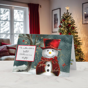 Carte de Noël Snowman Covid Pas d'endroit pour all