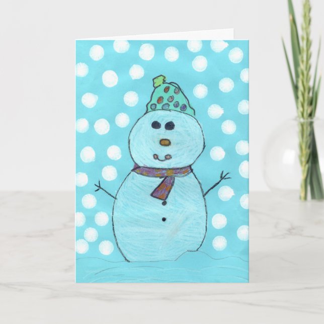 Carte de Noël Snowman d'Alicia (Devant)