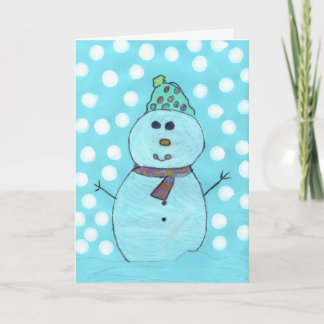 Carte de Noël Snowman d'Alicia