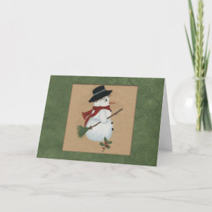 Carte de Noël Snowman grande impression