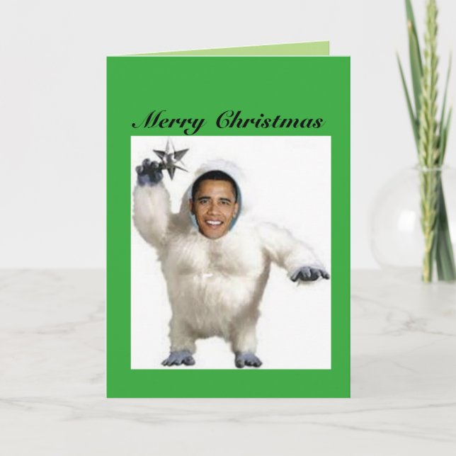 Carte de Noël Snowman Obama (Devant)