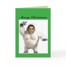 Carte de Noël Snowman Obama