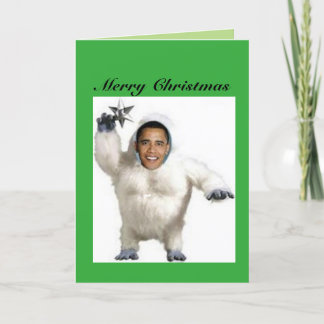 Carte de Noël Snowman Obama