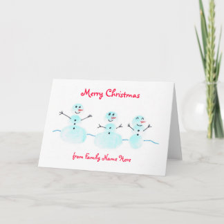Carte de Noël Snowman - Personnaliser
