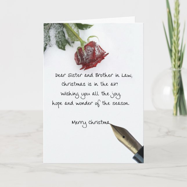 Carte de Noël Soeur et Frère en Droit (Devant)