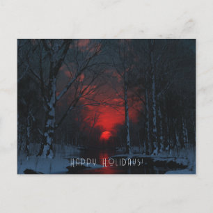 Carte de Noël Solstice Flat