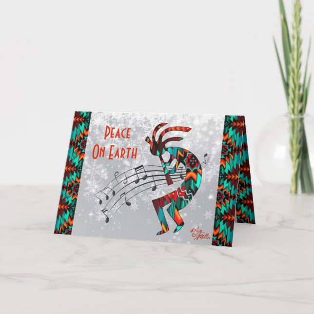 Carte de Noël Southwest Kokopelli (Devant)