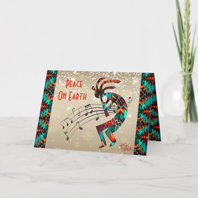 Carte de Noël Southwest Kokopelli (Devant)