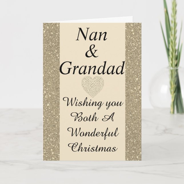 Carte de Noël spéciale nan & grand-père (Devant)