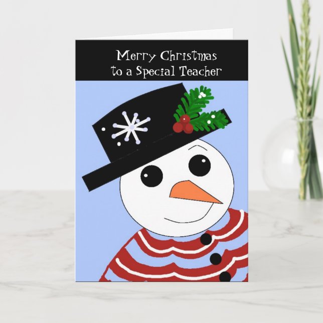 Carte de Noël spéciale Snowman (Devant)