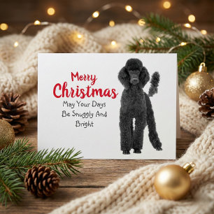 Carte de Noël Standard Poodle