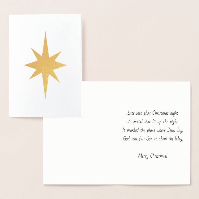 Carte de Noël Star of Bethlehem - Foil (Affichage)