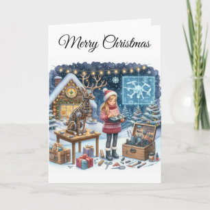 Carte de Noël STEM pour les filles de la tech