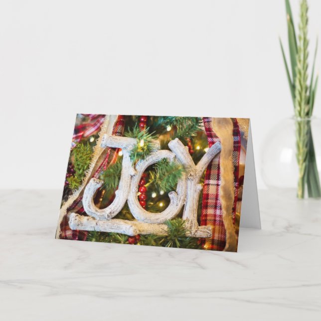Carte de Noël Styled Pays, "Joy" (Devant)