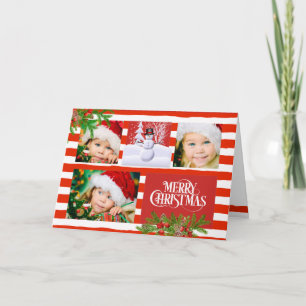 Carte de Noël sucre de canne Stripe
