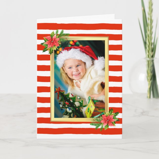 Carte de Noël sucre de canne Stripe (Devant)
