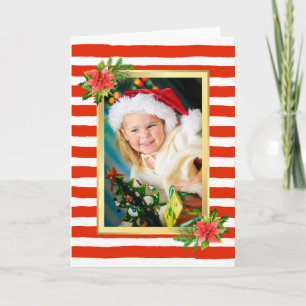Carte de Noël sucre de canne Stripe