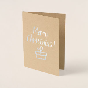 Carte de Noël sur papier kraft.