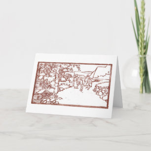 Carte de Noël "sur route"