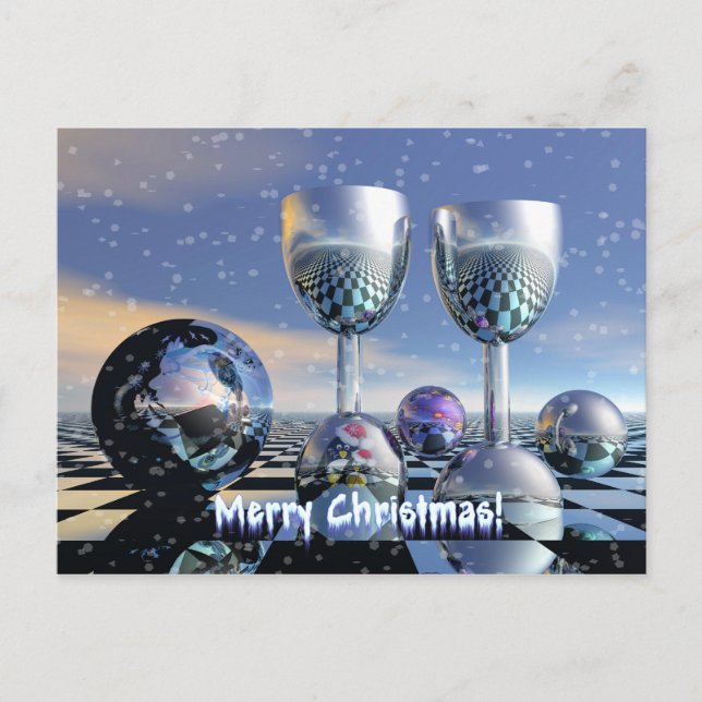 Carte de Noël surréaliste Joyeux (Devant)