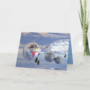 Carte de Noël surréaliste mignonne