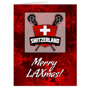 Carte de Noël Swiss Lacrosse Shield