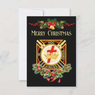 Carte de Noël Templier Chevalier
