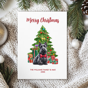 Carte de Noël Terrier Écossais